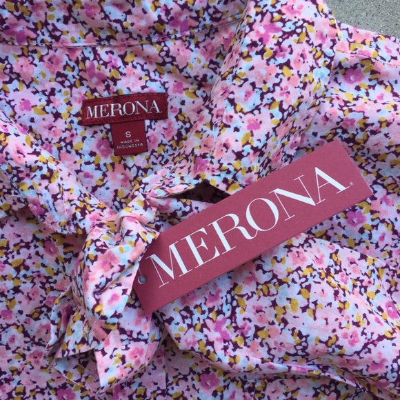 Pretty Floral Shirt, S, NWT - Picture 6 of 9